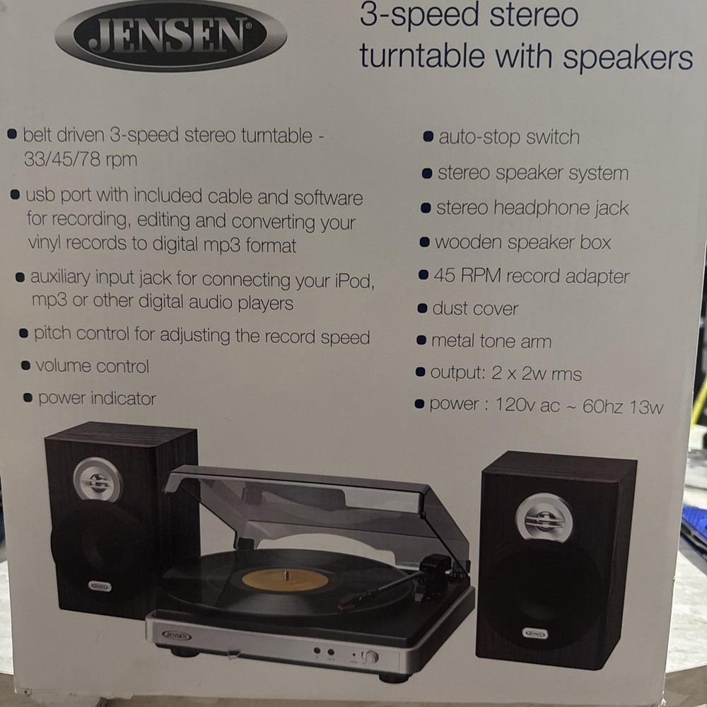 JENSEN JTA-325 RECORD/VINYL TURNTABLE