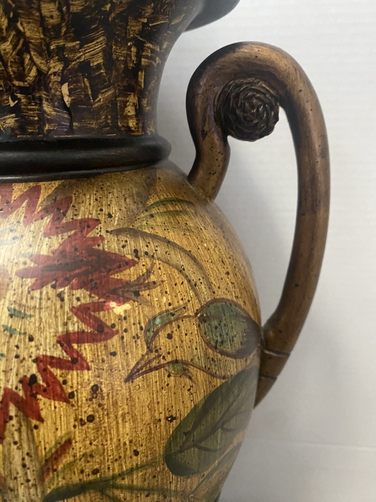 Painted Floral Urn Lamp