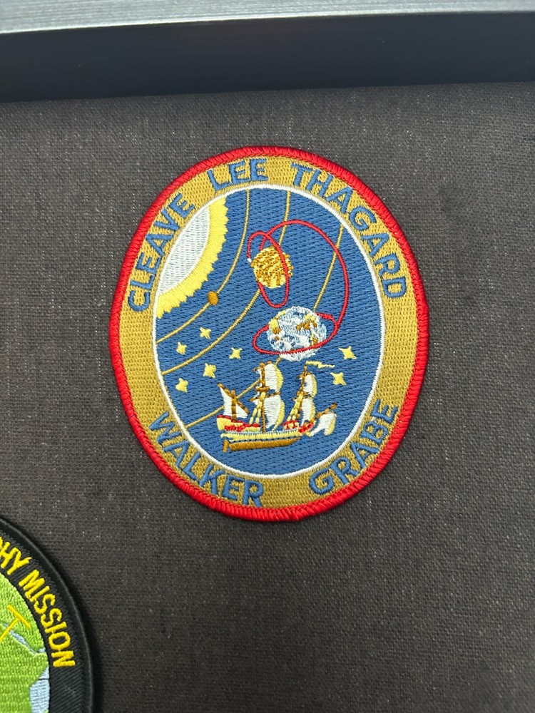 NASA Space Patch Display SRTM Falcon 9 Shuttle Framed Shadow Box