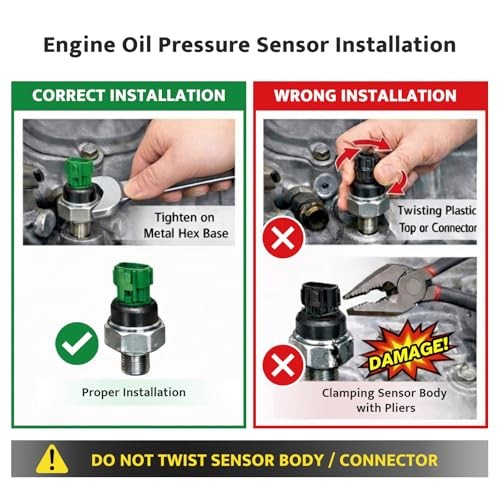 Engine Oil Pressure Sensor Sender Switch, Sending Unit Compatible with 1999