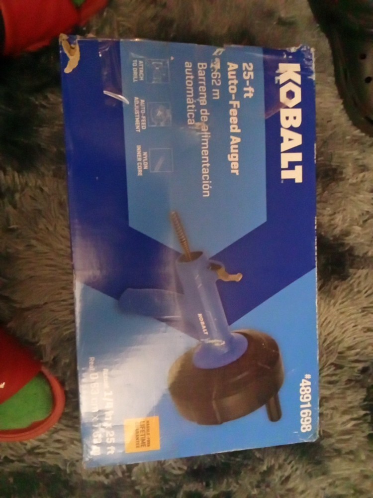 Auto Feed Auger 25 Ft 1/4in Kobalt Cable