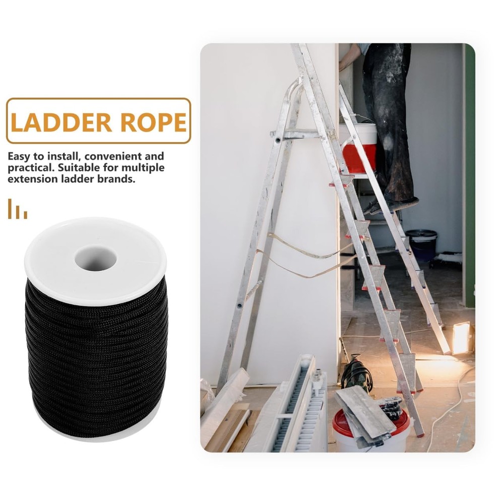 Uonlytech Extension Ladder Rope Replacement Roll High Strength Durable para C...