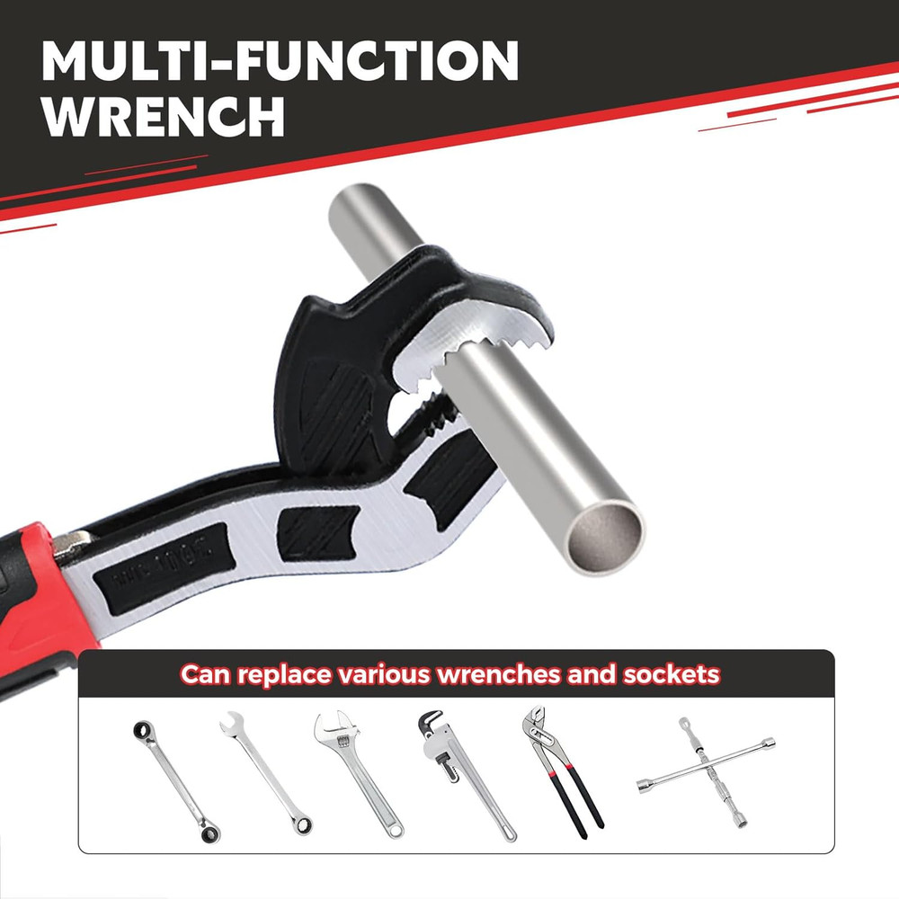 2PCS Adjustable Self-Locking Wrench Set for Pipeline Maintenance 15-35mm