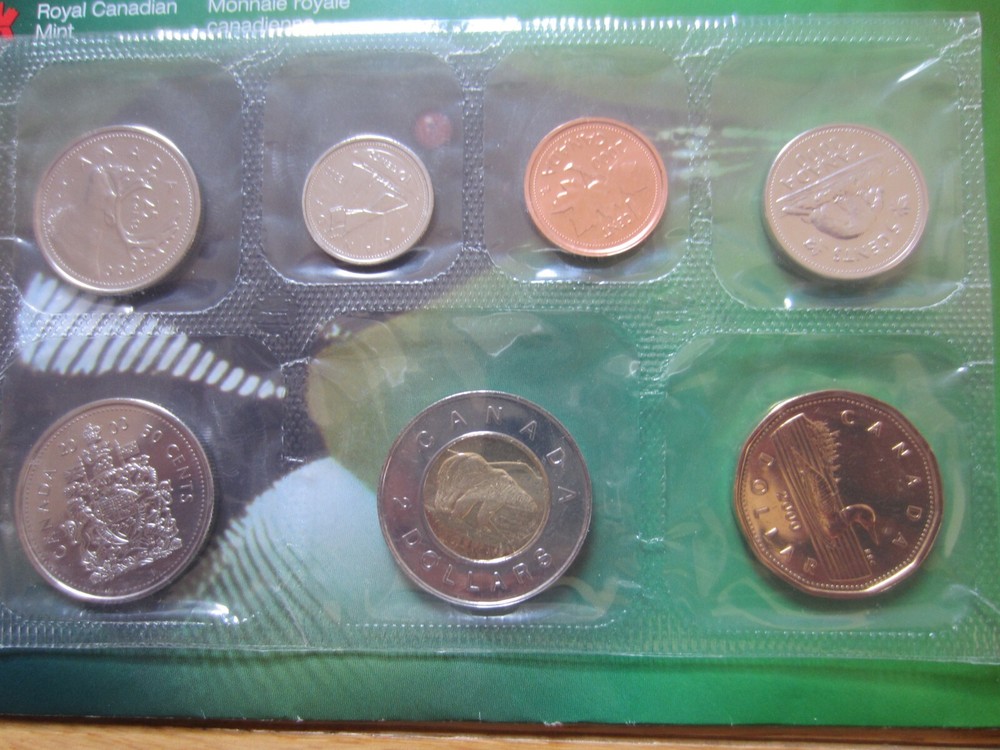 2000 Canada PL Set. 7 PROOF-LIKE Coins Cent to $2. MINT UNC.