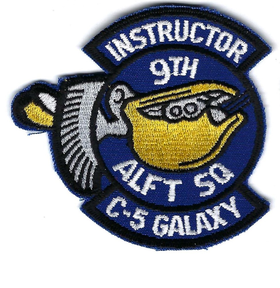 PATCH USAF 9TH  AIRLIFT SQ ALFT INSTRUCTOR C-5 GALAXY  OCP  AS-22