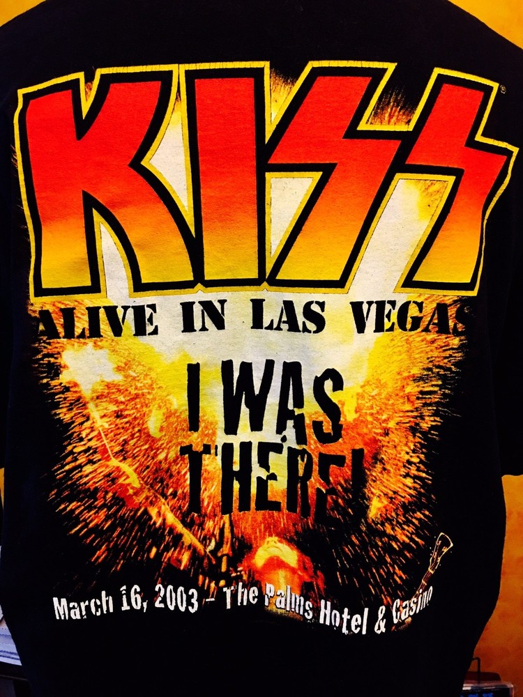 KISS - ALIVE Show Las Vegas 2003 PALMS HOTEL & Casino March 16th Shirt ( XL )