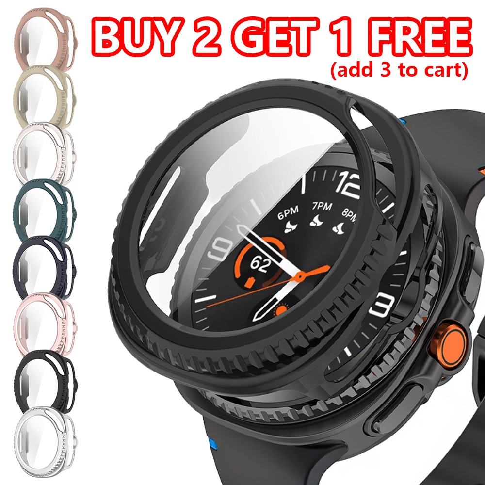 For Samsung Galaxy Watch 8 Classic Rugged Glass Screen Protector Case Full Cover