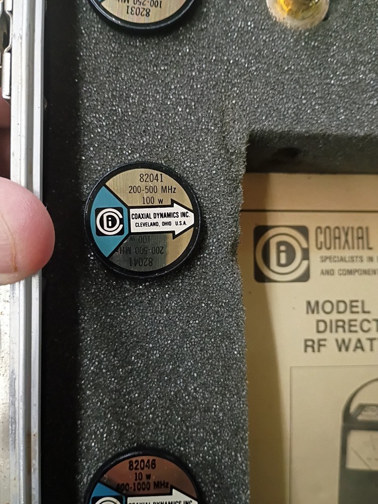 Coaxial Dynamics Directional RF Wattmeter 81000-A & Vhf/Uhf Elements Like Bird43