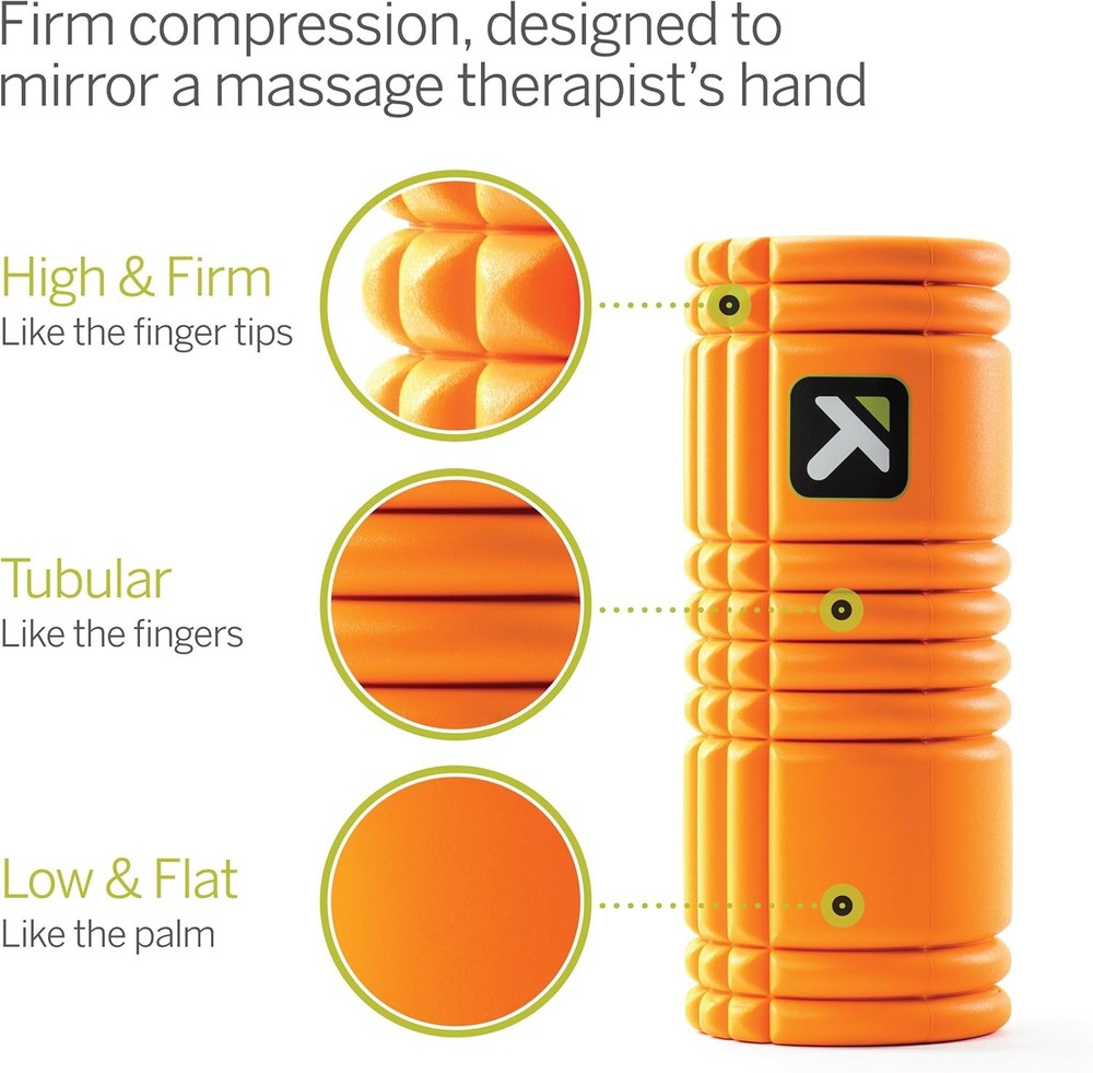 TRIGGERPOINT Performance Therapy Grid Foam Roller with Free Online Instructional