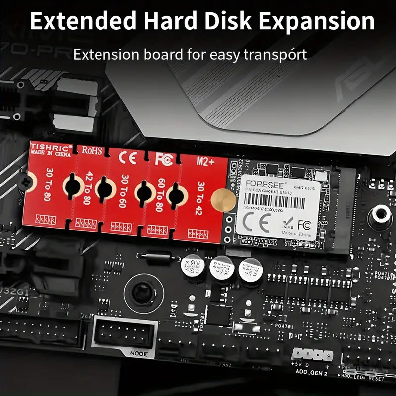 NGFF NVMe Adjustable 60-35mm PCB M.2 SSD Adapter BLACK