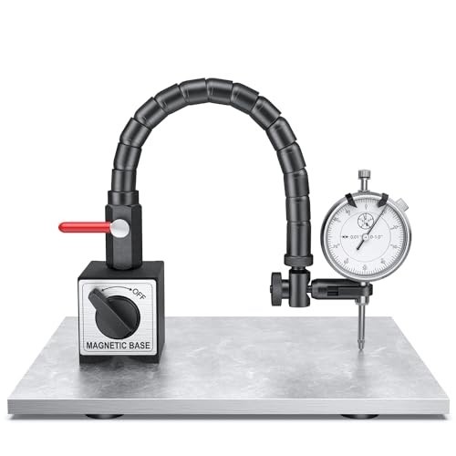 0-1'' Dial Indicator with Magnetic Base & Flex Arm - Precision Measurement Tool