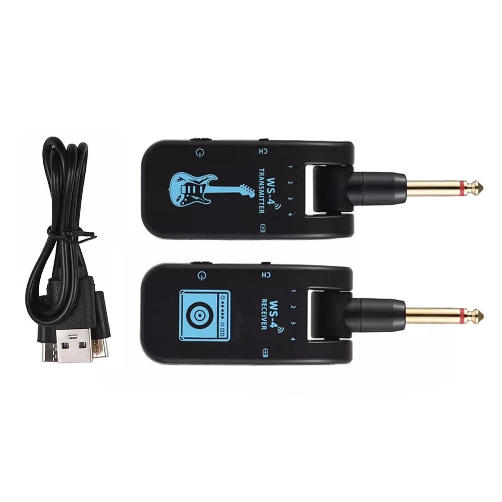 8 Channels 2.4G Wireless Guitar System Rechargeable Transmitter Receiver