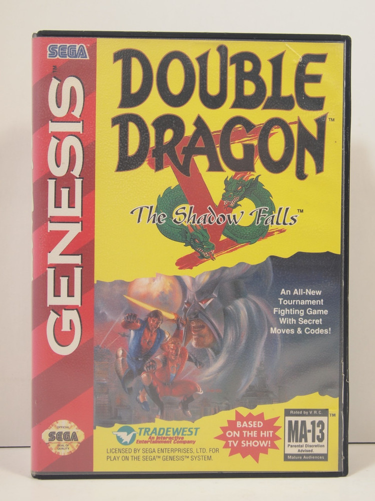 Double Dragon V The Shadow Falls Case (SEGA Genesis) Authentic BOX ONLY