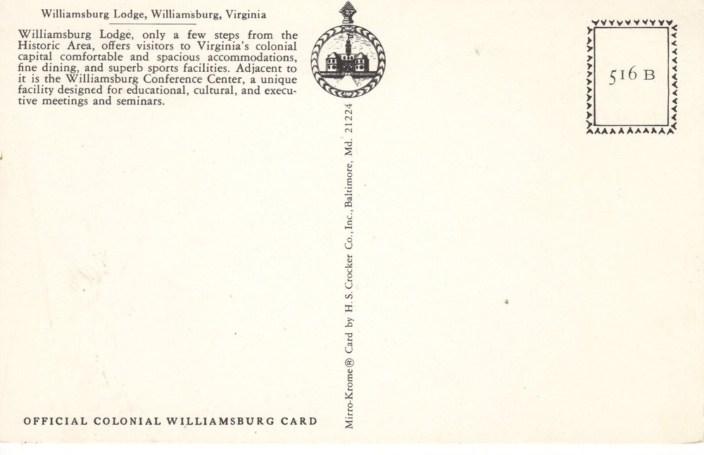 WILLIAMSBURG LODGE, WILLIAMSBURG, VA - PC5334