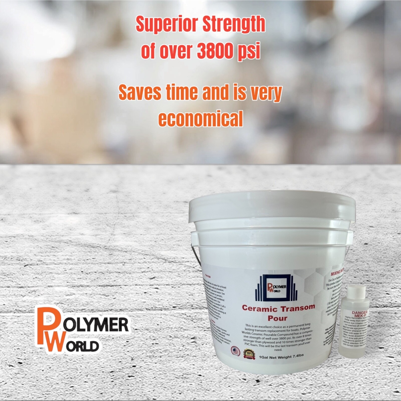 Ceramic Transom Pour for Transom Repairs Docks Power Boats Engine Mounting Wood