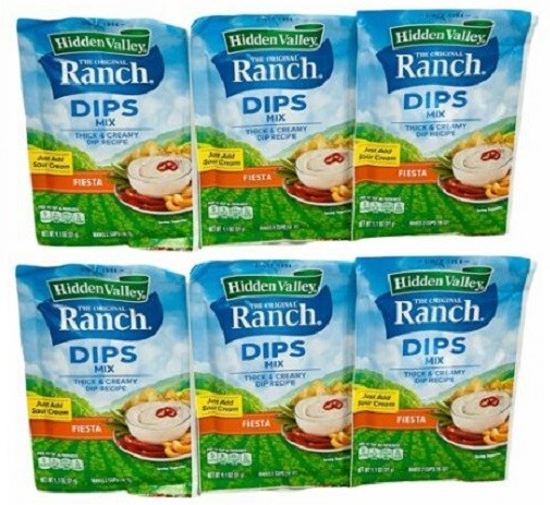Hidden Valley Ranch Fiesta Dips Mix 6 Packets
