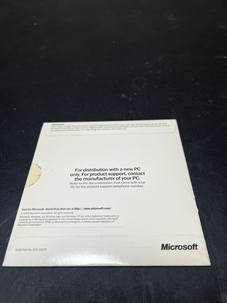 Microsoft Virtual Machine (Java VM) – Factory Sealed OEM – Windows 98 / NT
