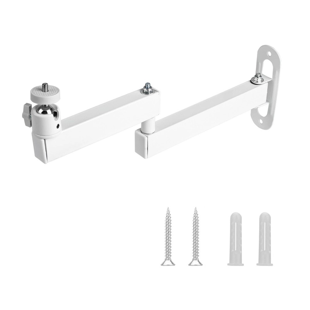 Foldable Wall Mount Bracket for Projector Camera LED Light 360 Rotation 35cm Arm