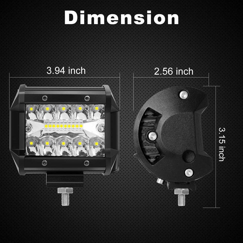 Trailer Tow Hitch Mounting Bracket with 4inch LED Work Backup Reverse Light Pods