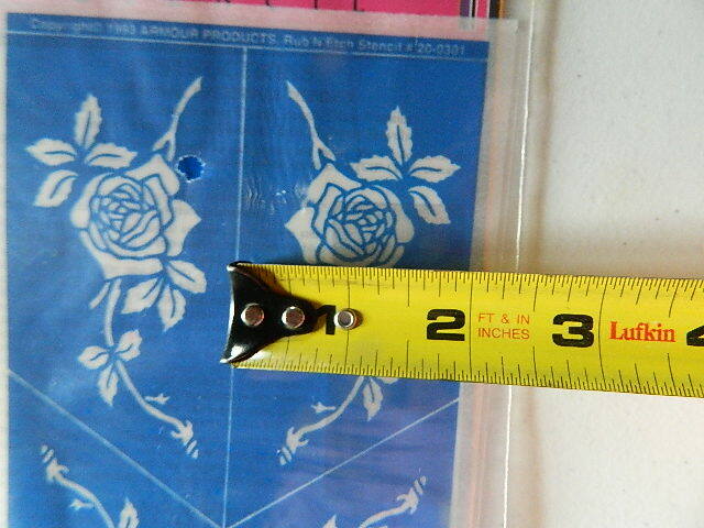 Armour Rub N Etch Stencils Roses glass acid etching