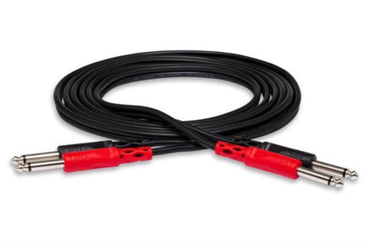 Hosa CPP-201 Stereo Interconnect Cable, Dual 1/4" TS to Same, - 1M