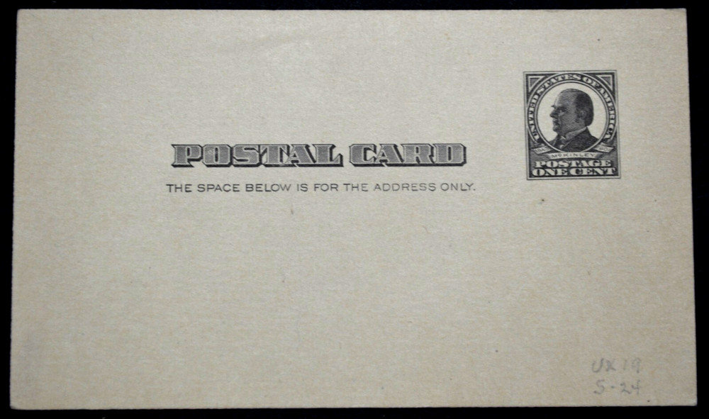 1907 US Sc. #UX19 postal card, mint, good condition