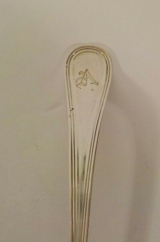Sterling Silver 5" Cream Sauce Ladle, Monogram "A"