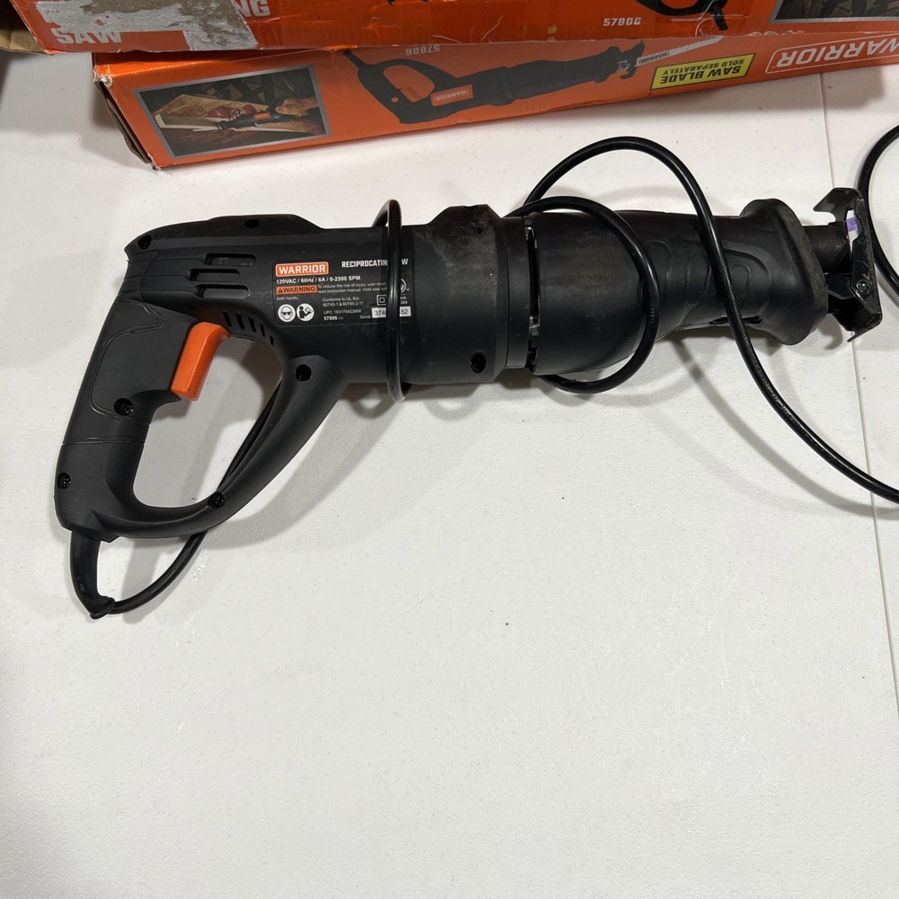 WARRIOR 6 Amp Rotating Handle Variable Speed Reciprocating Saw