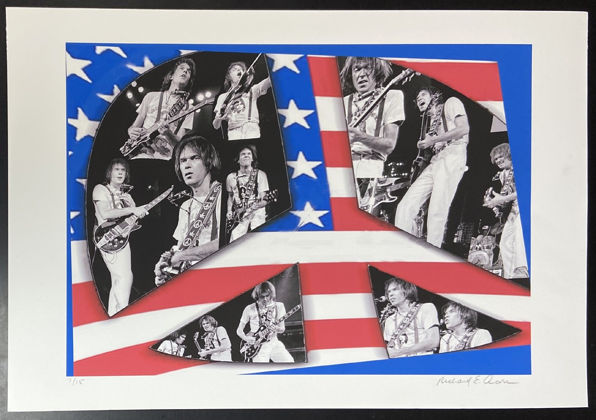 NEIL YOUNG Ltd. Ed. Color Photo Print Signed By Photographer RICHARD E. AARON