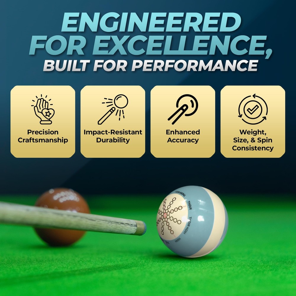 Cue Balls for Pool Table - Durable, Scratch-Resistant Weighted Cue Ball