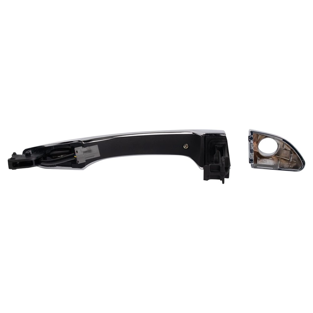 TRQ Front Left Exterior Door Handle Chrome Drivers Side Compatible with 2015-...