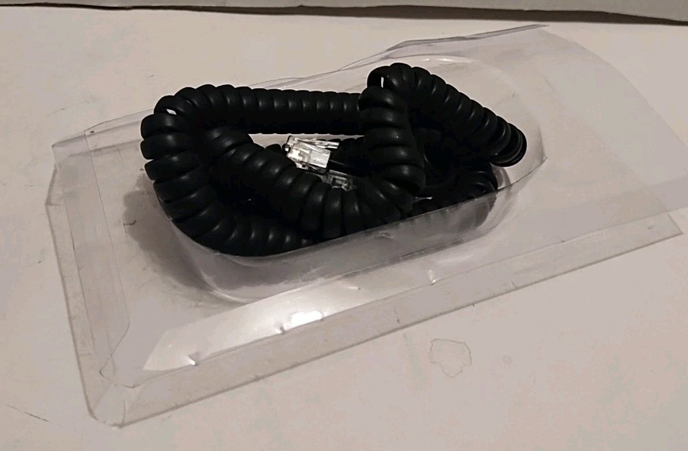 Trisonic 25ft Modular Coil Cord (Black) New Opened Package
