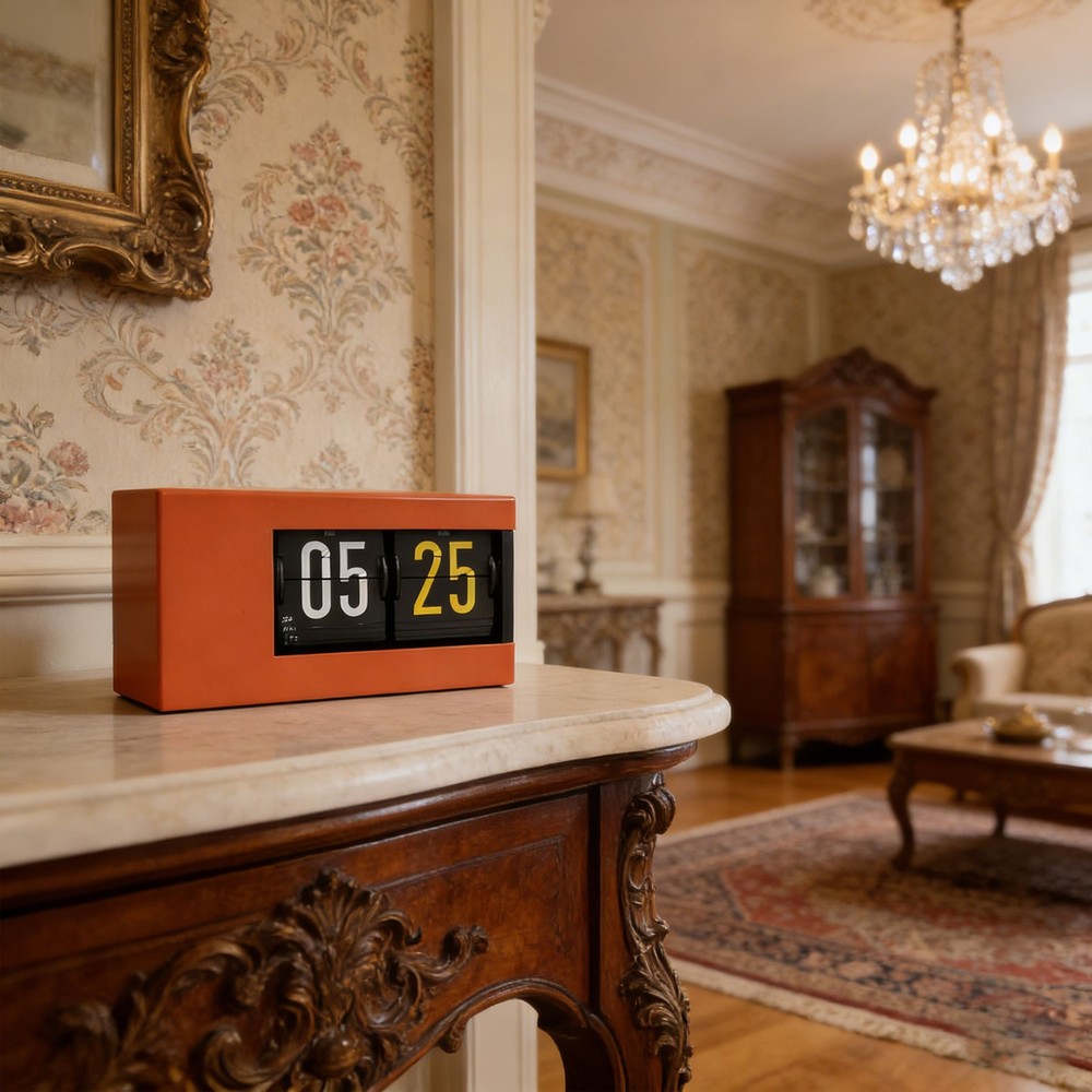 Automatic Calendar Flip Clock With LED Display For Home Office Decor