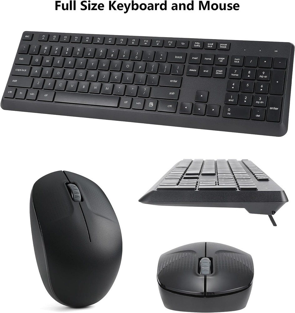 Combo Teclado y mouse Inalambricos para Windows, Android TV Box/Raspberry / PC