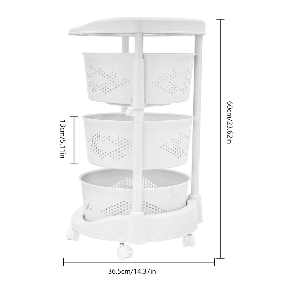 Multi-function Rotating Basket Cart Kitchen Bathroom Toy Shampoo Organizer