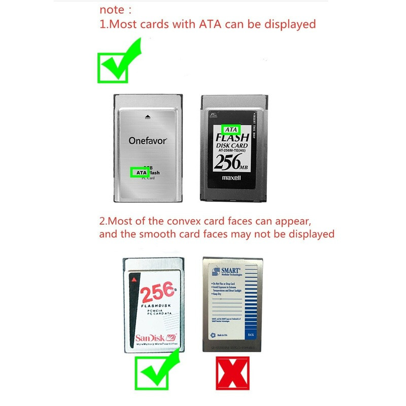 USB 2.0 to PC ATA PCMCIA Adapter Flash Disk Memory Card Reader Plug & Play USA