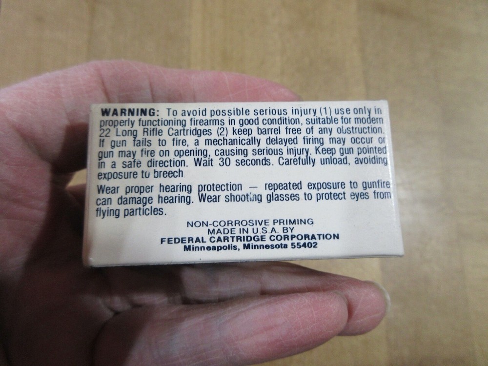 Empty 22 Ammo box Federal Lightening LR (4 E) (w9)