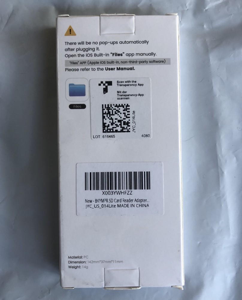 SD Card Reader for iPhone iPad Camera Dual Card Slot Memory Reader for SD and TF