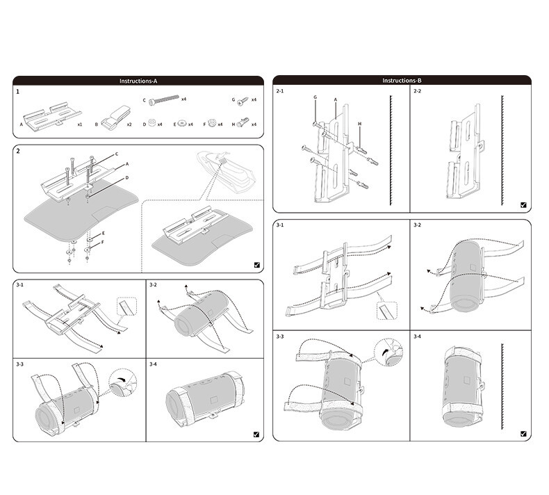 for JBL Charge/Flip/Bose SoundLink Flex/Marshall /Sony/Logitech Speaker Bracket