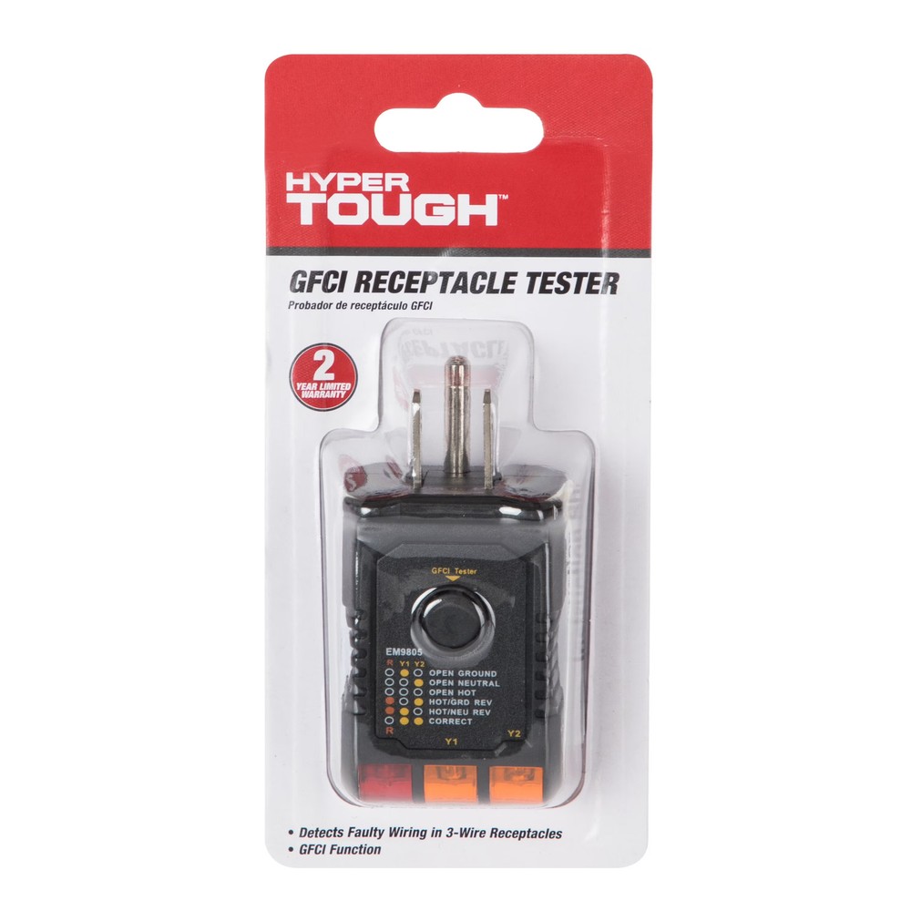 Hyper Tough GFCI Receptacle Tester