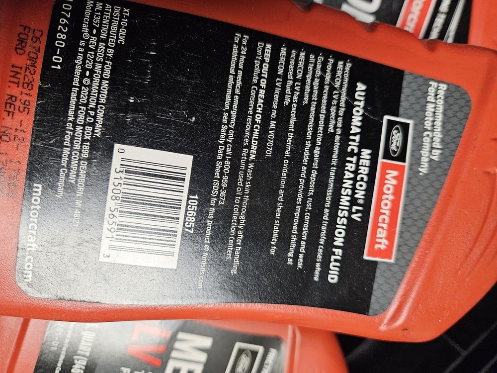 MOTORCRAFT MERCON LV AUTOMATIC TRANSMISSION FLUID ⭐