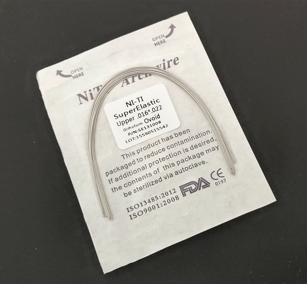 20 Packs 200Pcs Rectangular Super Elastic Niti Arch Wire Dental Bows Ovoid Form