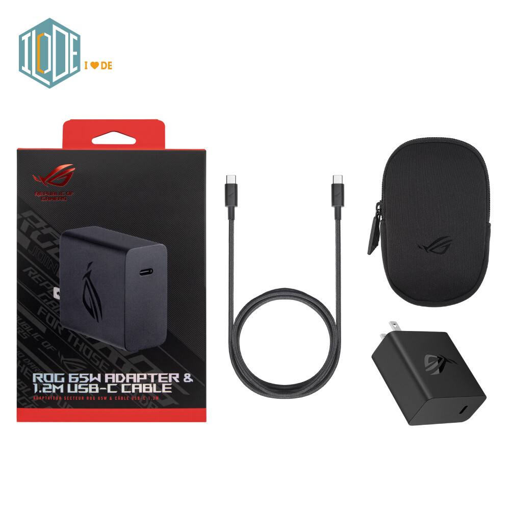 【2024Version】Original ASUS Official ROG 65W Adapter & 1.2M Type-C Cable【AC65-01】