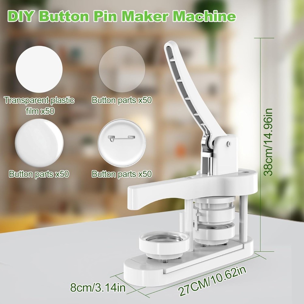 Button Maker Machine 58mm, Easy DIY Pin Maker Machine, No Setup Button Maker ...