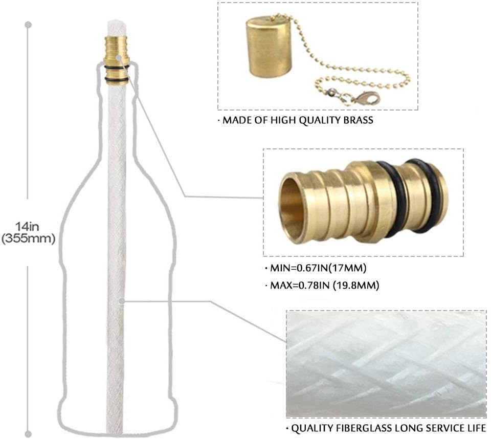 EricX Light Wine Bottle Torch Kit 4 Pack, Includes 4 Long Life Wicks...