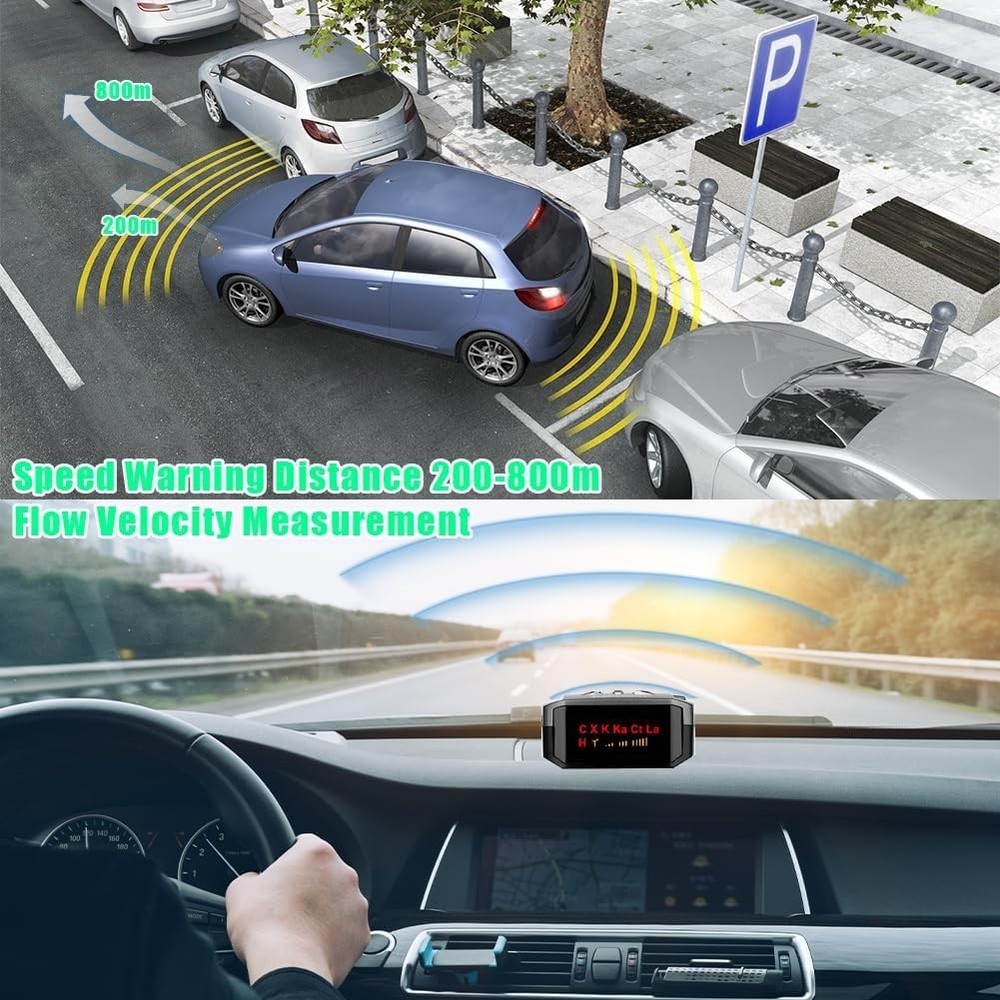 Highway & City Mode Radar Detector - Exceptional Range & Sensitivity for Drivers