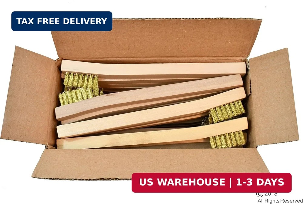 24 Pack Brass Wire Brush Tooth Brushes