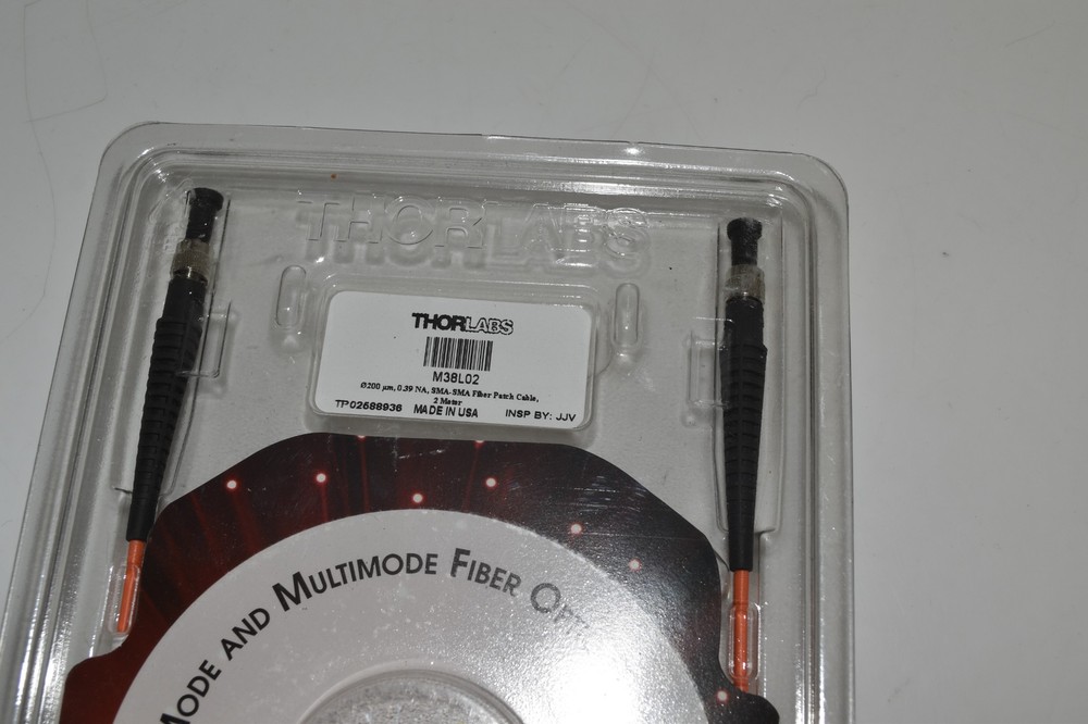 THORLABS M38L02 SINGLE MODE & MULTIMODE FIBER OPTIC PATCH CABLES - NEW (LWP17)