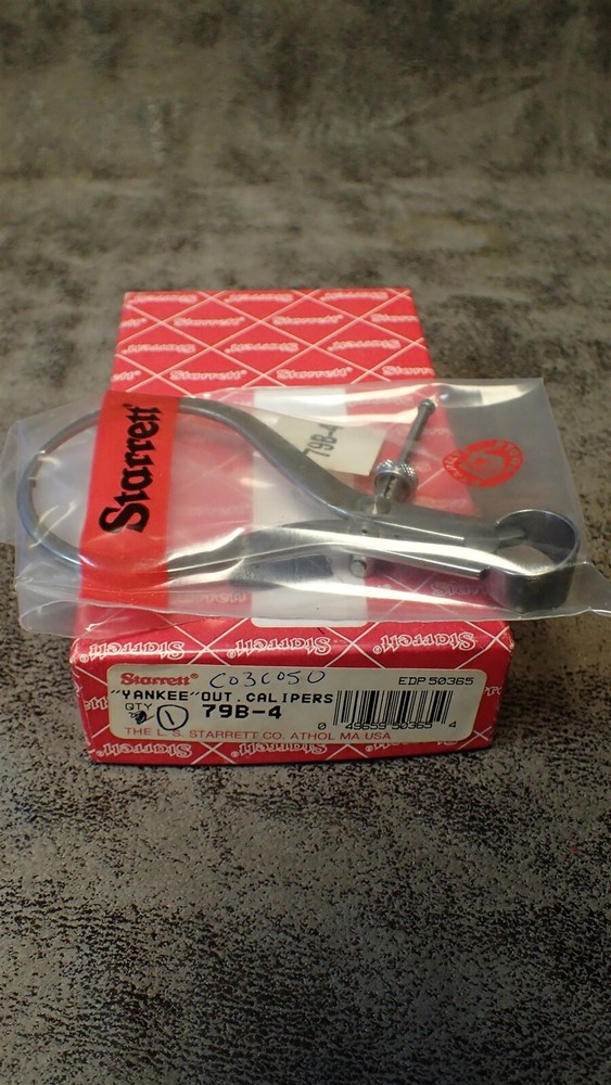 79B-4 STARRETT 0-4" Yankee Spring-Type Caliper Quick-Spring Nut Flat Leg 0-100mm