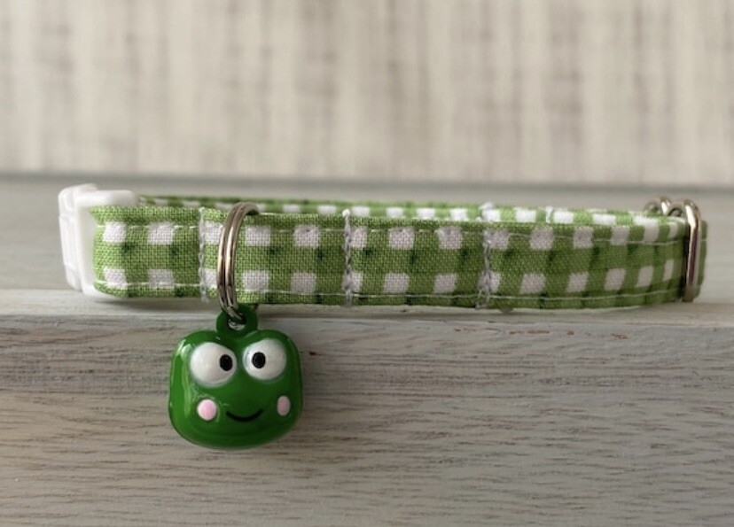 Frog Cat Collar Custom Made, Frog Cat Collar